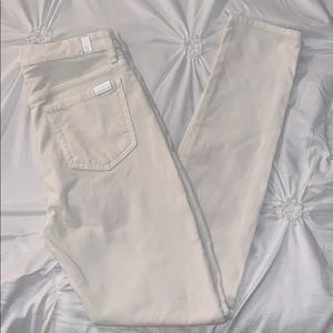 7 For All Mankind Ivory Corduroy Skinny Jeans